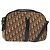 Borsa a spalla in tela Trotter Christian Dior marrone oro Auth 130411 D'oro
