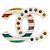Spilla in plastica CHANEL COCO Mark con strass bianchi CC Auth BA3099 Bianco - vista 2