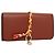 Chloé Portafoglio in Pelle Marrone Oro Auth 127898V D'oro