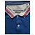 Polo Gucci in cotone blu con ricamo GG - vista 6