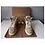 Sneaker Hi-Top Gucci beige in scamosciato - vista 3