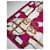Céline Sciarpa vintage Celine rossa e bianca Rosa  - vista 6