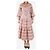 Autre Marque Vestido midi rosa con rayas lurex - tamaño
