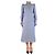 Autre Marque Blaues Midikleid mit Rüschensäumen - Größe