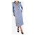 Autre Marque Blaues Midikleid mit Rüschensäumen - Größe - Ansicht 3