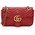 Borsa a tracolla media GG Marmont in pelle Matelassé Gucci Rosso