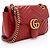Borsa a tracolla media GG Marmont in pelle Matelassé Gucci Rosso - vista 2