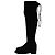 Botas Over-The-Knee Lowland de Stuart Weitzman en Ante Negro - vista 3