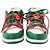 Baskets Nike x Off-White Dunk Low en cuir vert pin - vue 2