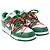 Baskets Nike x Off-White Dunk Low en cuir vert pin - vue 4