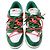 Baskets Nike x Off-White Dunk Low en cuir vert pin - vue 5