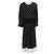 Self portrait Midi-Kleid aus schwarzem Polyester mit Selbstporträt-Prüfpanel