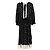 Self portrait Midi-Kleid aus schwarzem Polyester mit Selbstporträt-Prüfpanel - Ansicht 2