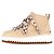Stivaletti con piattaforma in nubuck Chloé Lilli in pelle di pecora beige - vista 4