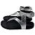 Isabel Marant Ankle Strap Flat Sandals in Metallic Silver Leather Silvery - view 5