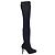 Stivali alti Ultrastuart 100 in satin nero di Stuart Weitzman