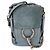 Chloé Zaino Mini Faye in suede e pelle blu Chloe