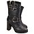 Stivali da biker Dart foderati in shear in pelle nera di Jimmy Choo Nero