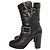 Stivali da biker Dart foderati in shear in pelle nera di Jimmy Choo Nero - vista 3
