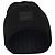 Beanie in maglia a coste nera con patch Acne Studios