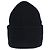 Beanie in maglia a coste nera con patch Acne Studios - vista 3