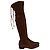 Botas Over-The-Knee Lowland Stuart Weitzman en Ante Marrón Castaño Roja