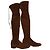 Botas Over-The-Knee Lowland Stuart Weitzman en Ante Marrón Castaño Roja - vista 3
