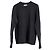 Autre Marque Hr. P. Rippstrickpullover aus grauer Merinowolle
