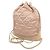 Chanel Satin-Logo-Rucksack Pink Beige - Ansicht 2