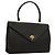 BALLY Handtasche aus schwarzem Leder mit Gold Auth BA3481 Golden