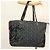 CHANEL Borsa Tote Tweed Nero Argento CC Auth bs27090 - Ansicht 22