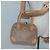 Gucci Borsa a mano Micro GG Supreme in PVC beige e oro 000 39 0030 Auth BA3431 D'oro - vista 24