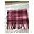 Cachecol Burberry London de lã Tartan Bordô Vermelho Rosa Branco Multicor - vista 2