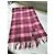 Cachecol Burberry London de lã Tartan Bordô Vermelho Rosa Branco Multicor - vista 4