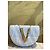 Borsa a tracolla Versace Virtus in pelle nera trapuntata Bianco - vista 6