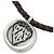 Collar de Péndulo de Cuero Gucci AG925 Plata