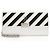 Off White Off-White Leder Diag Binder Clip Geldbörse mit Kette Schwarz