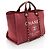 Gabrielle Chanel Canvas Deauville Medium Tote Rot - Ansicht 2