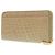 Autre Marque Crocodile Leather Zip Wallet Beige - view 2