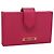 FENDI Card Case Leather Pink Gold Auth SW1004 Golden
