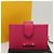 FENDI Card Case Leather Pink Gold Auth SW1004 Golden - view 12