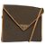 Borsa a Spalla SAINT LAURENT PVC Marrone Oro Auth am8777 D'oro