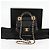 CHANEL Borsa a Spalla Chain Pouch in Pelle di Agnello Nera Oro CC Auth 128104SM Nero D'oro - vista 12
