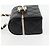 CHANEL Borsa a Spalla Matelassé con Catena in Pelle di Agnello Nera Oro CC Auth 127743SM Nero D'oro - vista 3