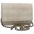 CHANEL Nuova Linea da Viaggio Portafoglio a Catena Nylon Argento CC Auth bs27339