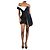 Alexandre Vauthier Schwarzes asymmetrisches trägerloses Minikleid - Größe UK 6