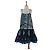 Abito Juliet Dunn in cotone con paillettes nero e turchese