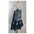 Abito Juliet Dunn in cotone con paillettes nero e turchese - vista 3