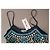 Abito Juliet Dunn in cotone con paillettes nero e turchese - vista 6