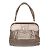 Borsa a spalla in pelle Gancini da donna di Salvatore Ferragamo Argento
